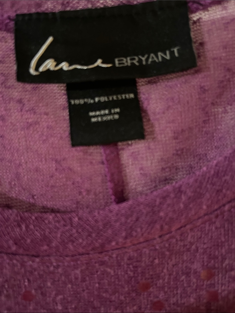 Lane Bryant Purple Sheer Leopard-Print Top - Picture 5 of 5